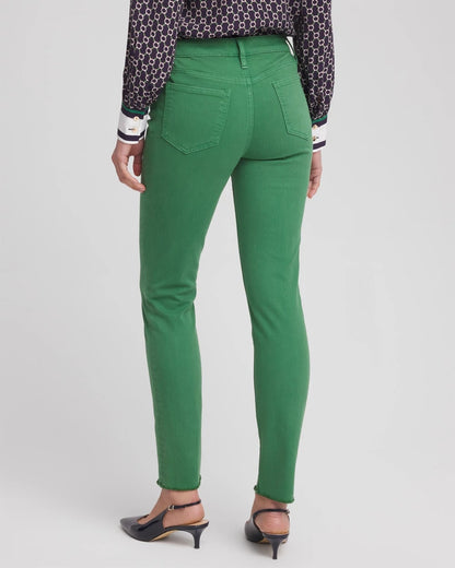 Chico's Girlfriend Fray Hem Ankle Jeans