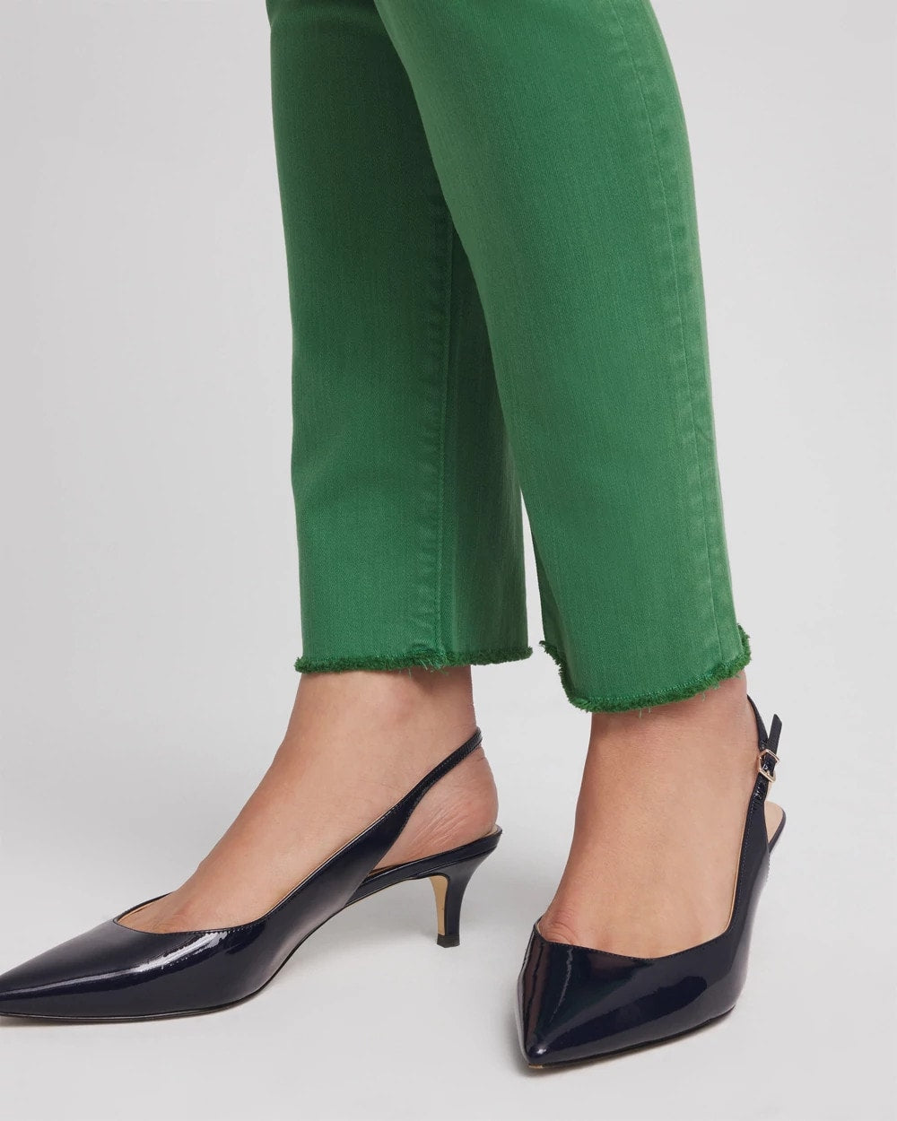 Chico's Girlfriend Fray Hem Ankle Jeans