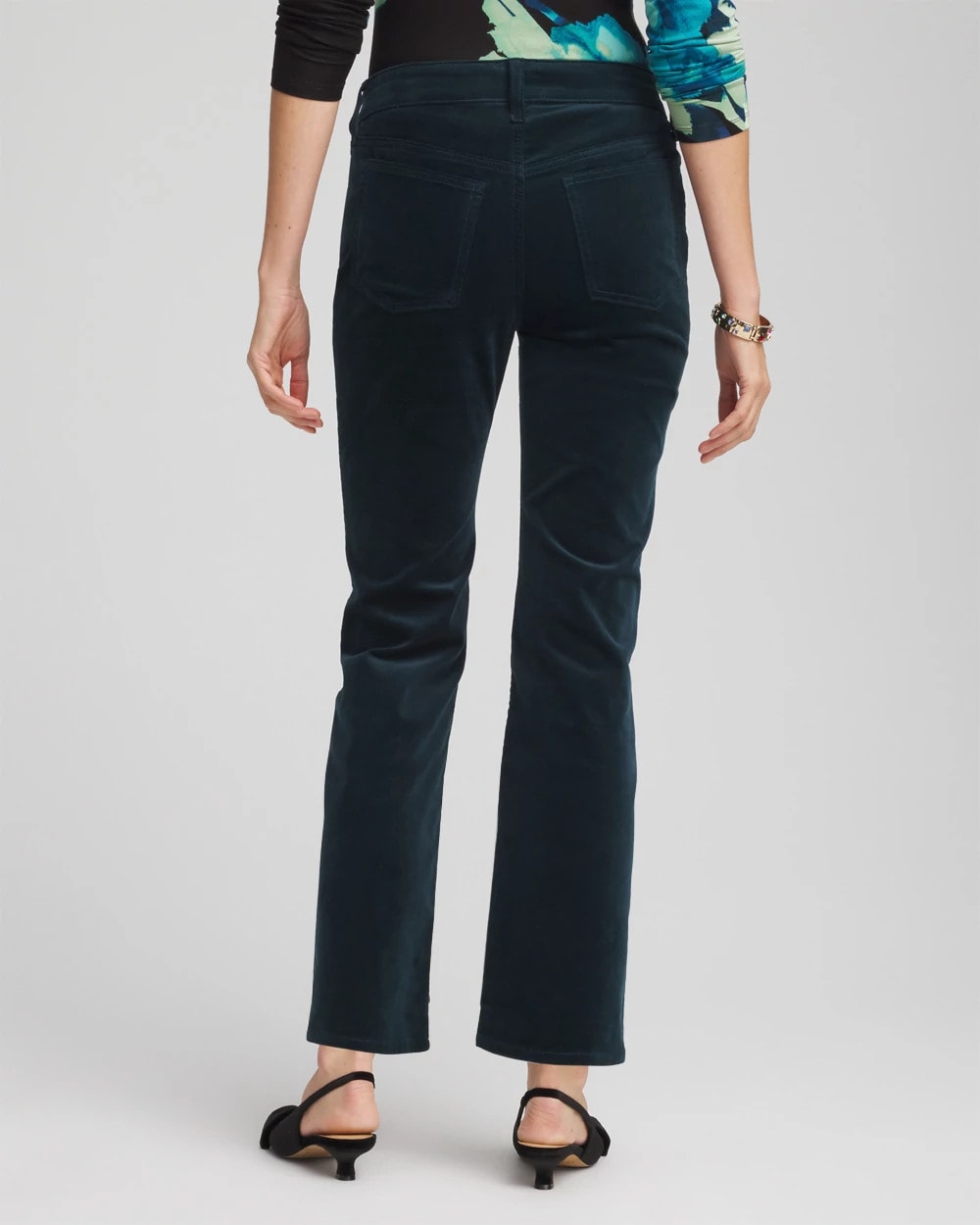 Chico's Velveteen Pull-On Flared Jeans