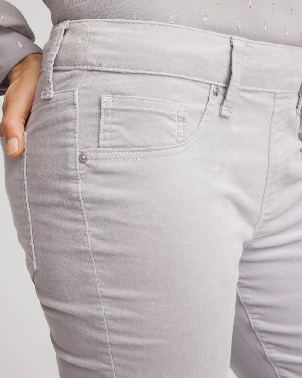 Chico's Velveteen Pull-On Flared Jeans