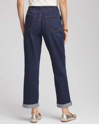 Chico's Pull-On Boyfriend Cropped Jeans