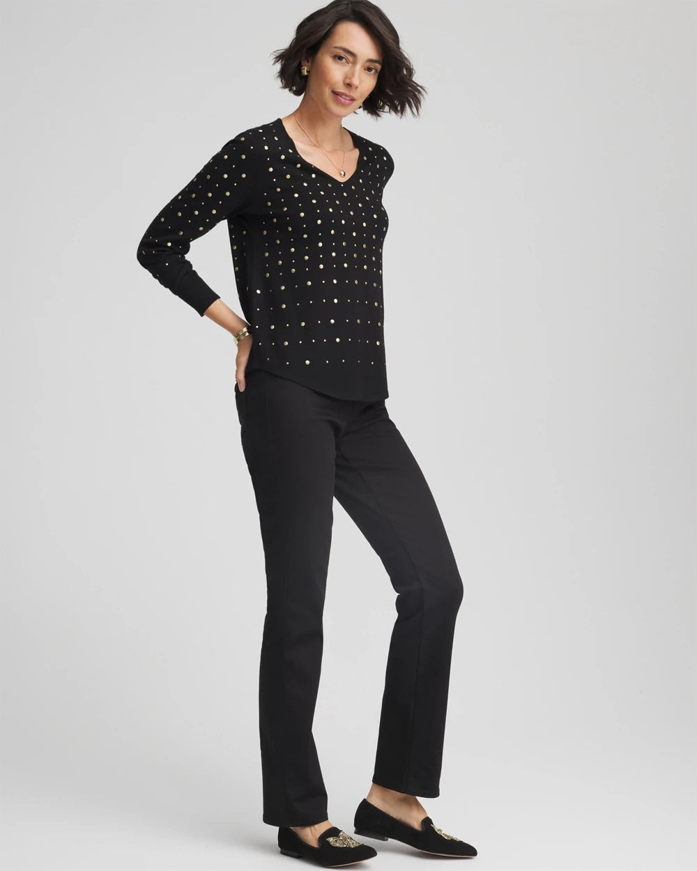 Chico's Pull-On Straight Jeans