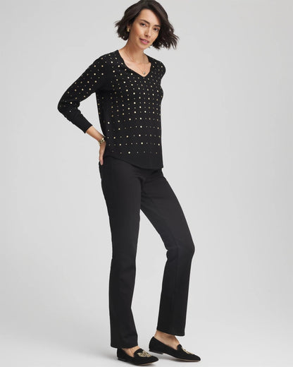 Chico's Pull-On Straight Jeans