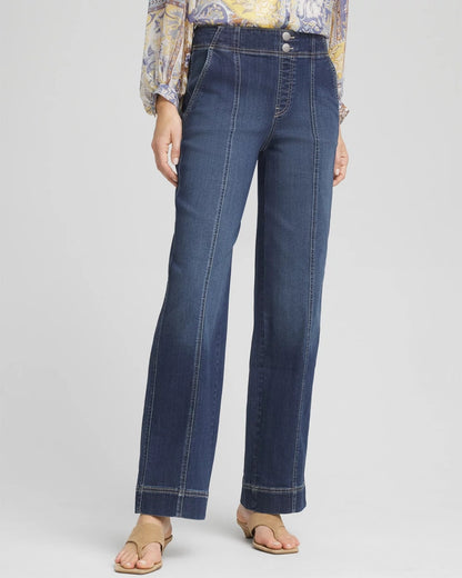 Chico's Pull-On Wide-Leg Jeans