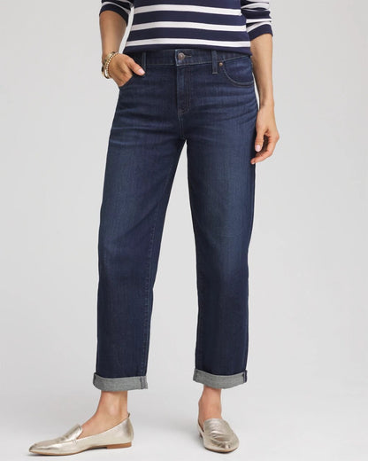 Chico's Cropped Boyfriend Jeans
