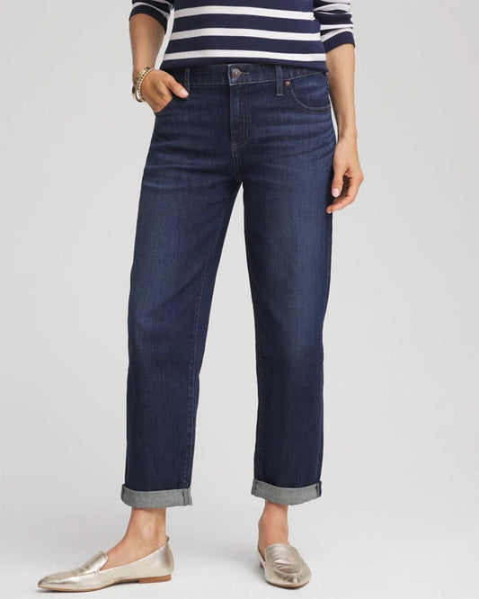 Chico's Cropped Boyfriend Jeans