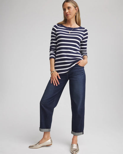 Chico's Cropped Boyfriend Jeans