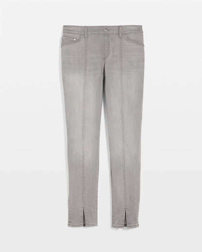 Chico's Silver Pull-On Slim Ankle Jeggings