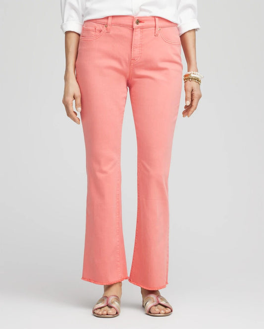 Chico's Girlfriend Fray Hem Kick Flare Jeans