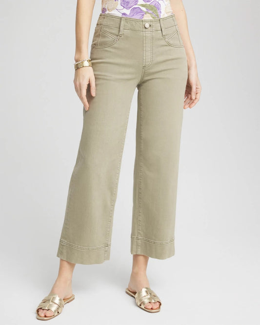 Chico's Pull-On Wide-Leg Cropped Jeans