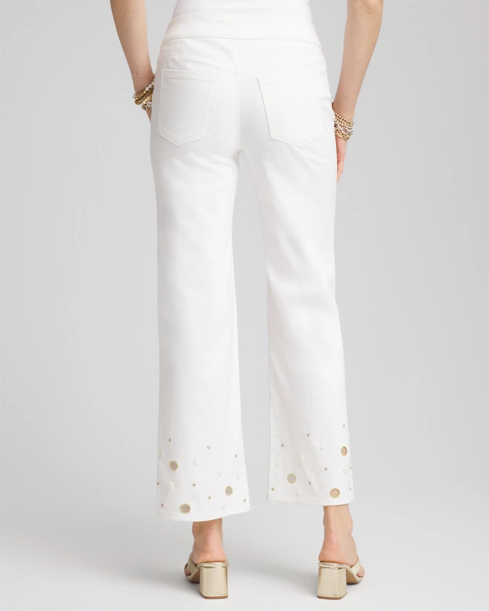 Chico's Pull-On Embellished Straight-Leg Cropped Jeans