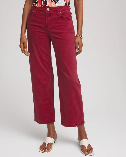 Chico's Girlfriend Cropped Wide-Leg Jean