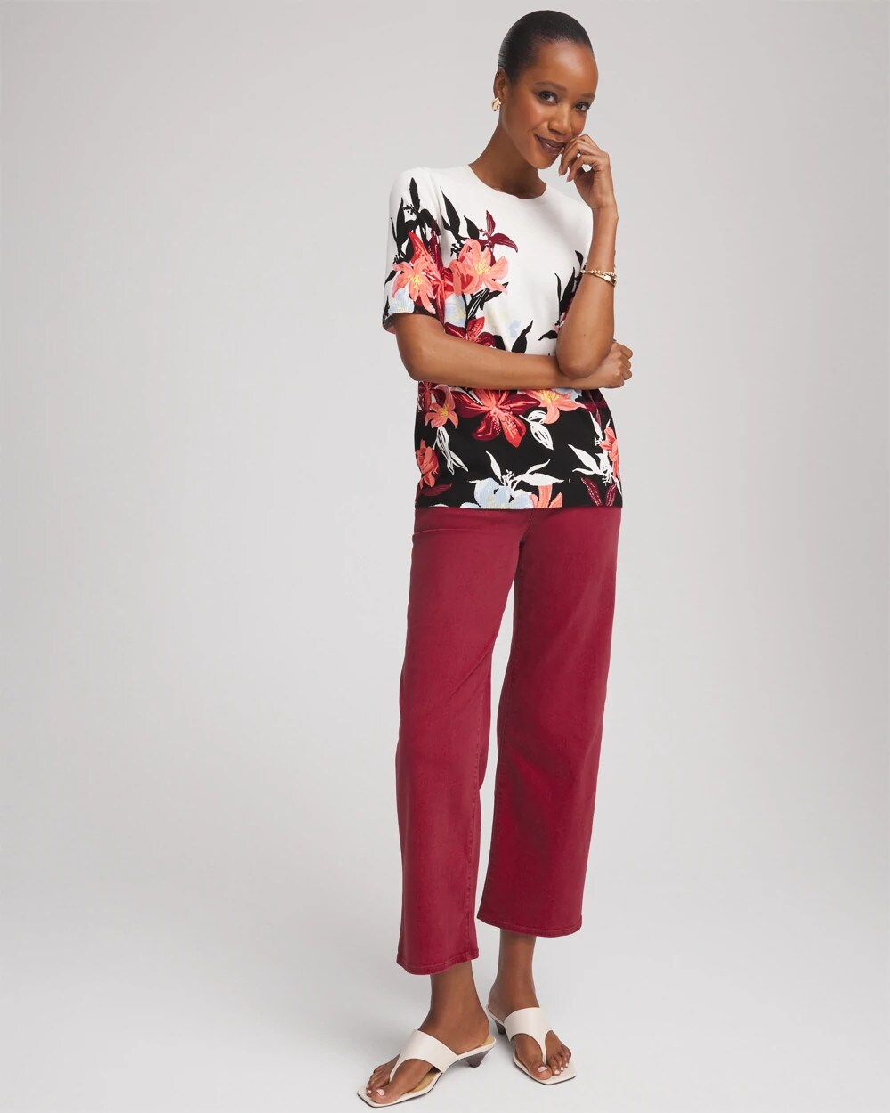 Chico's Girlfriend Cropped Wide-Leg Jean