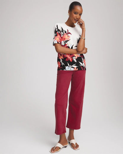 Chico's Girlfriend Cropped Wide-Leg Jean