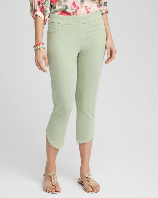 Chico's Pull-On Dolphin-Hemmed Capri Jeans