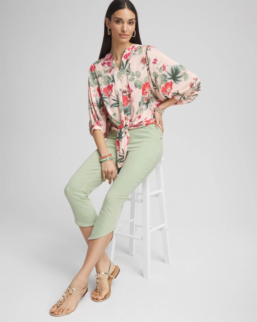 Chico's Pull-On Dolphin-Hemmed Capri Jeans