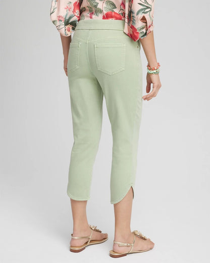 Chico's Pull-On Dolphin-Hemmed Capri Jeans