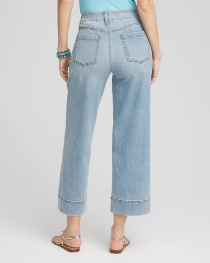 Chico's Pull-On Wide-Leg Cropped Jeans