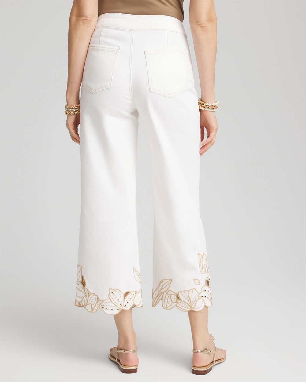 Chico's Pull-On Embellished Cropped Jeans