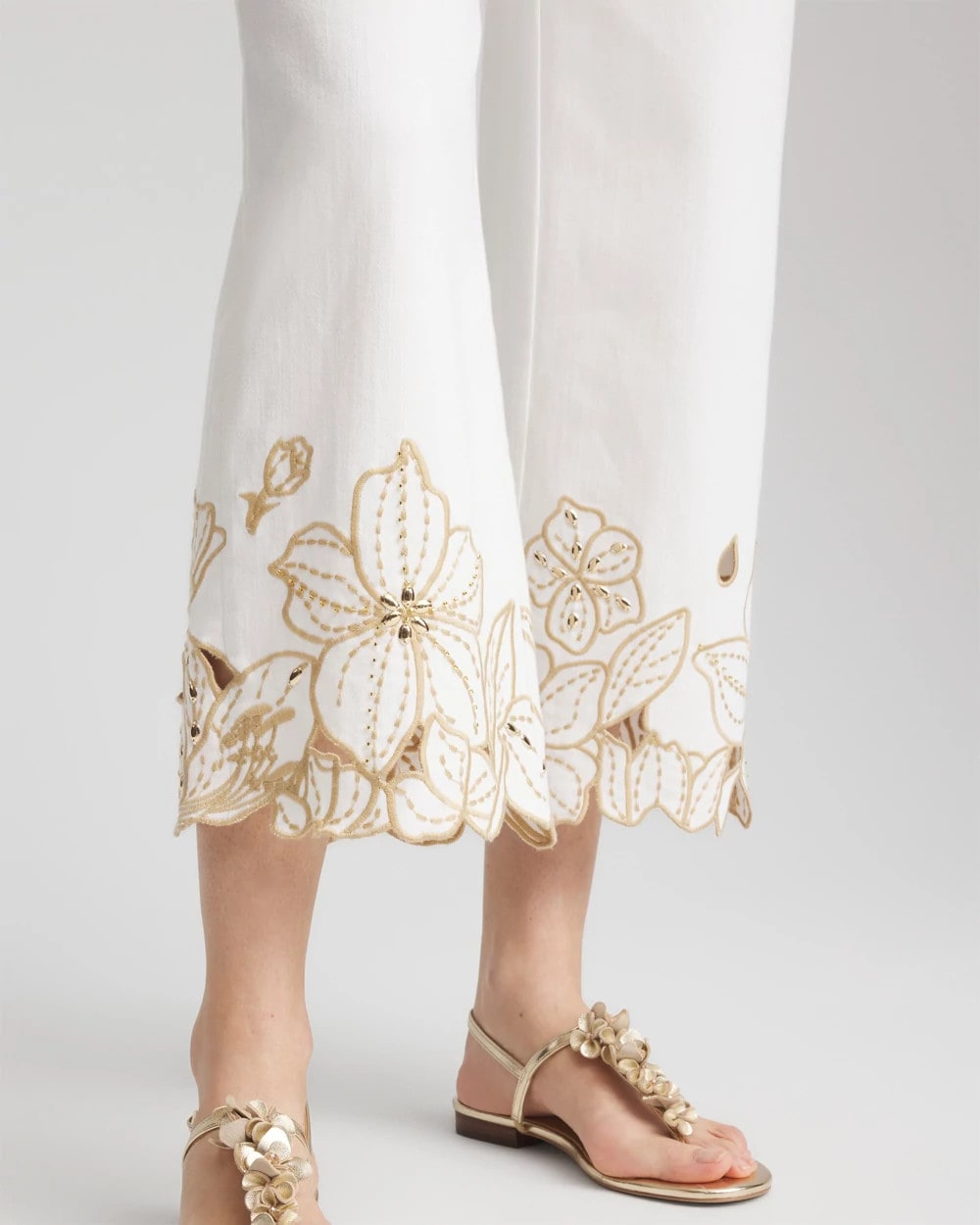 Chico's Pull-On Embellished Cropped Jeans