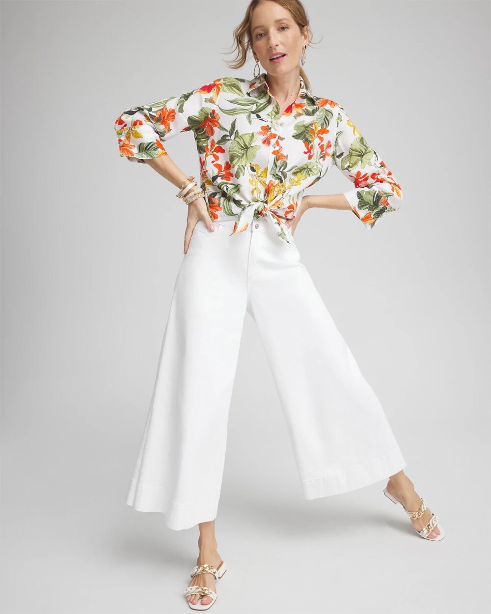 Chico's Denim Trouser Culottes