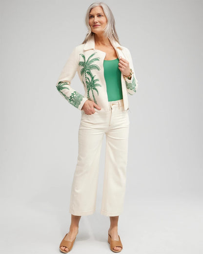 Chico's Cropped Wide Leg Jeans