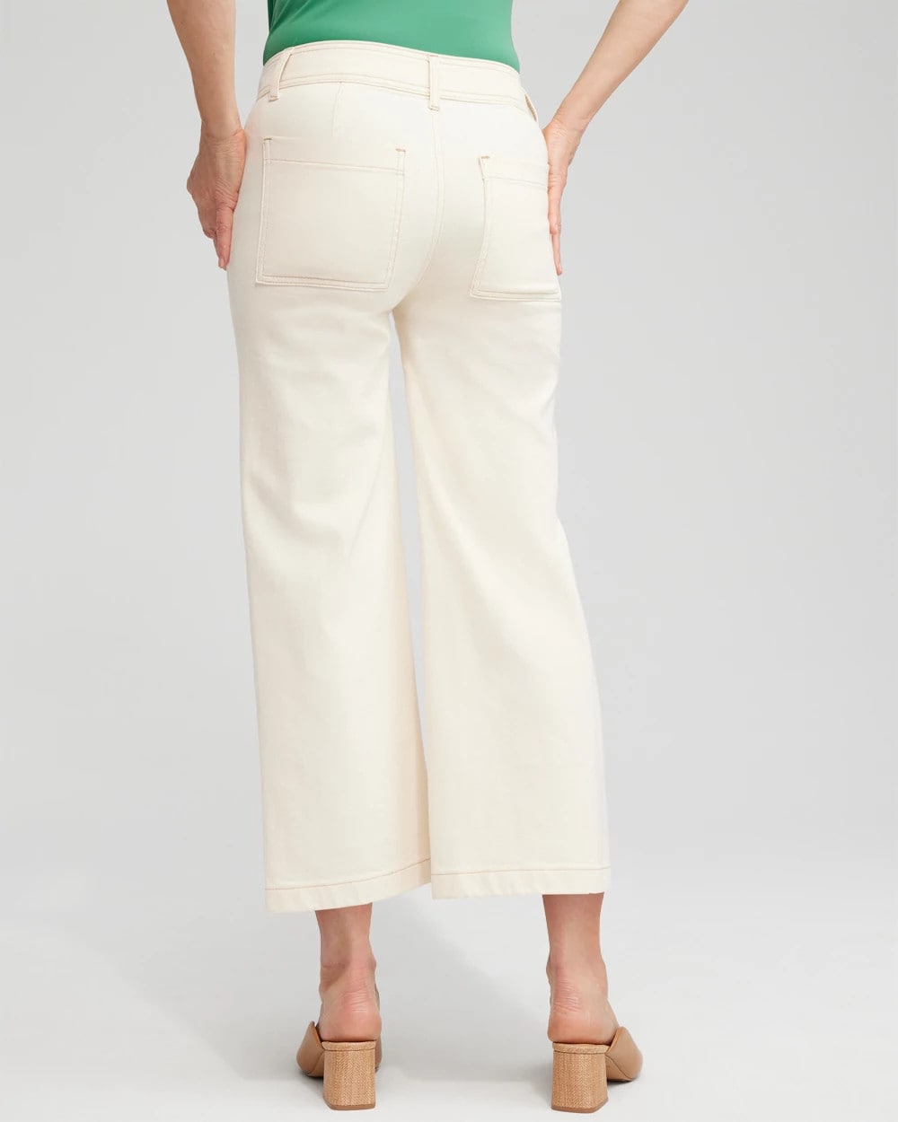 Chico's Cropped Wide Leg Jeans