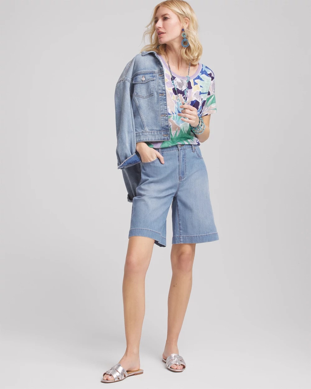 Chico's Lightweight Summer Jean Shorts