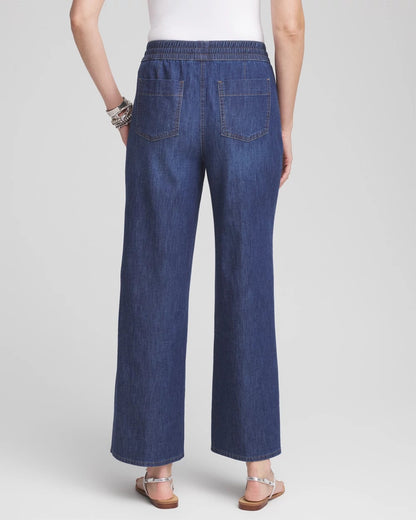 Chico's Lightweight Drawstring Ankle Jeans