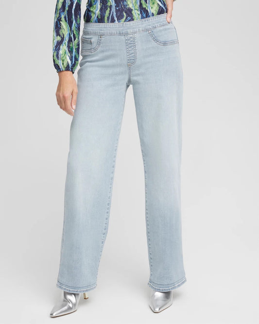 Chico's Petite Pull-On Wide-Leg Jeans