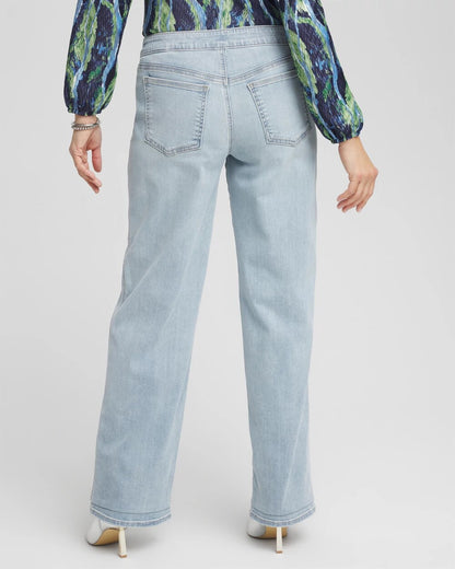Chico's Petite Pull-On Wide-Leg Jeans