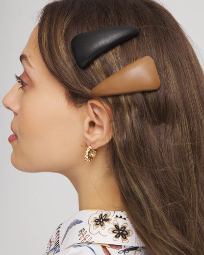 Chico's Classic Leather Motif Barrette