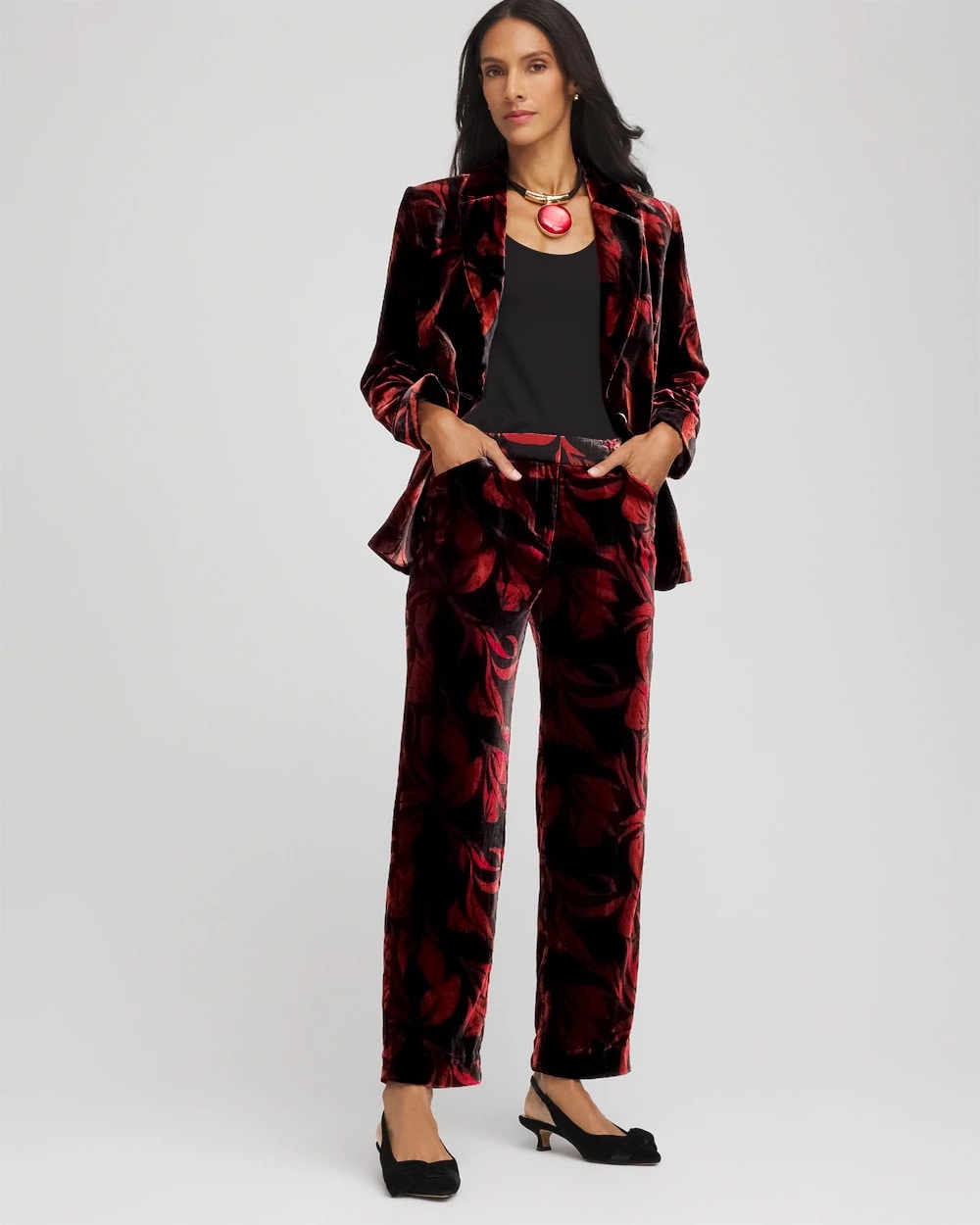 Chico's Velvet Rose Slim Ankle Pants