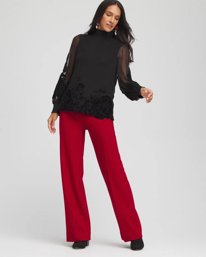 Chico's Emme Wide-Leg Trouser Ponte Pants