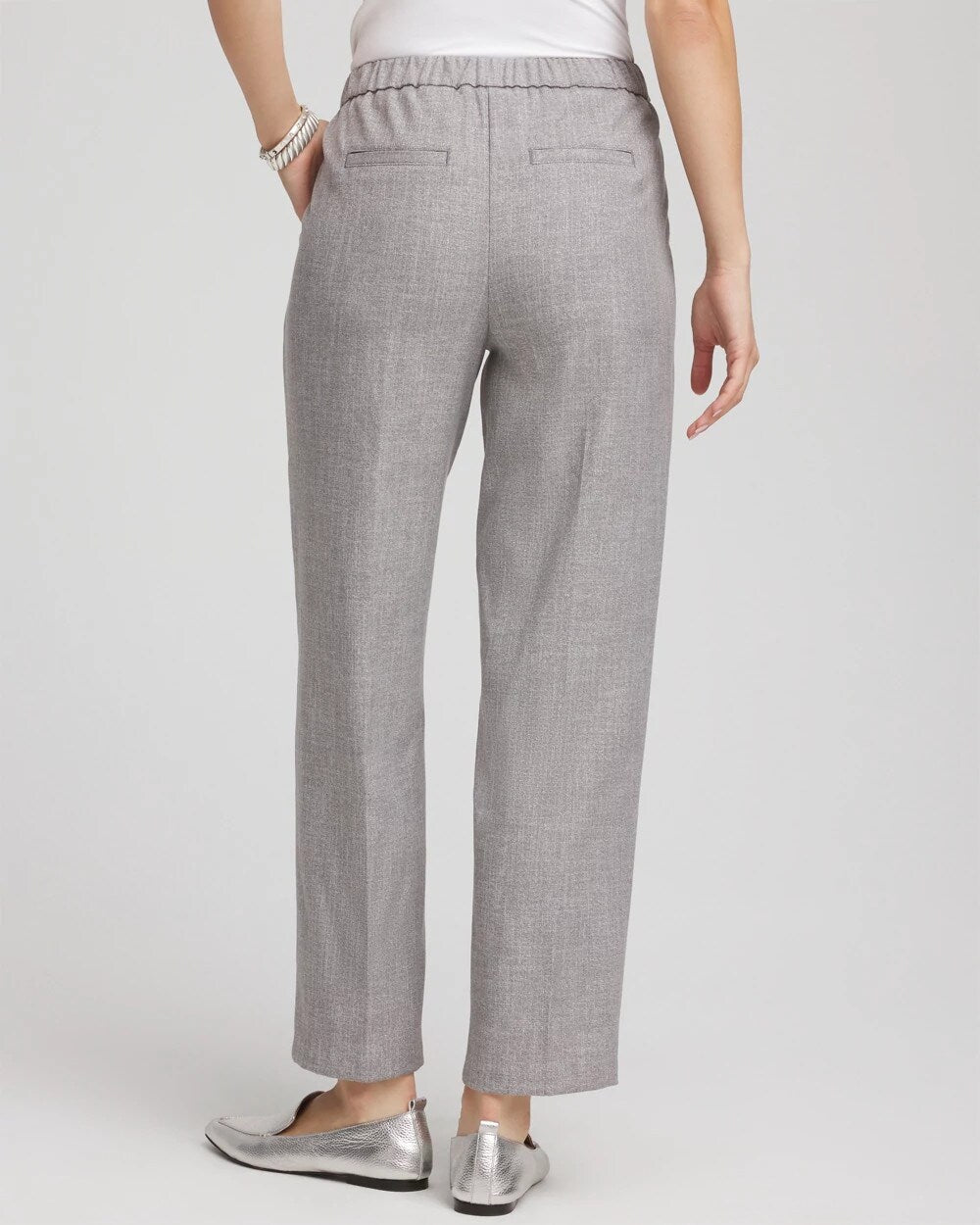 Chico's Shimmer Straight Tapered Ankle Pants