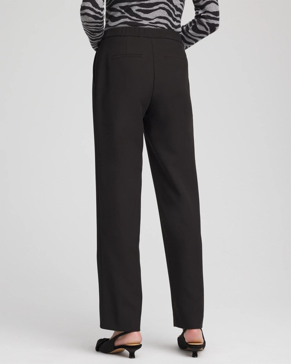 Chico's Textured Straight Tapered Ankle Pants