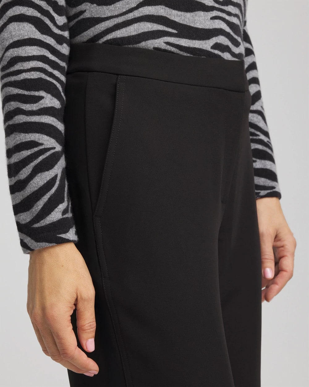 Chico's Textured Straight Tapered Ankle Pants