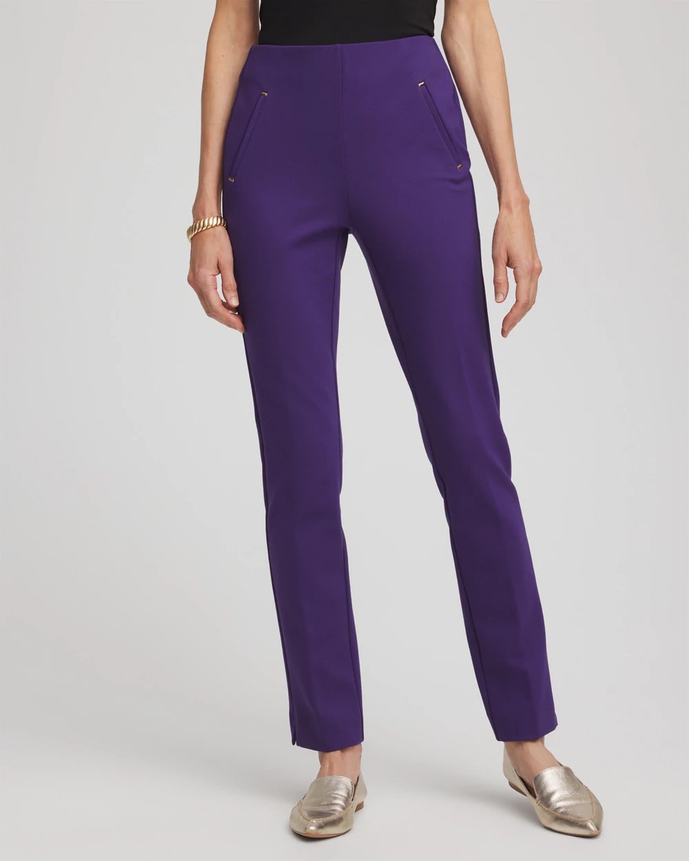Chico's Juliet Slim Trim Detail Ankle Pants