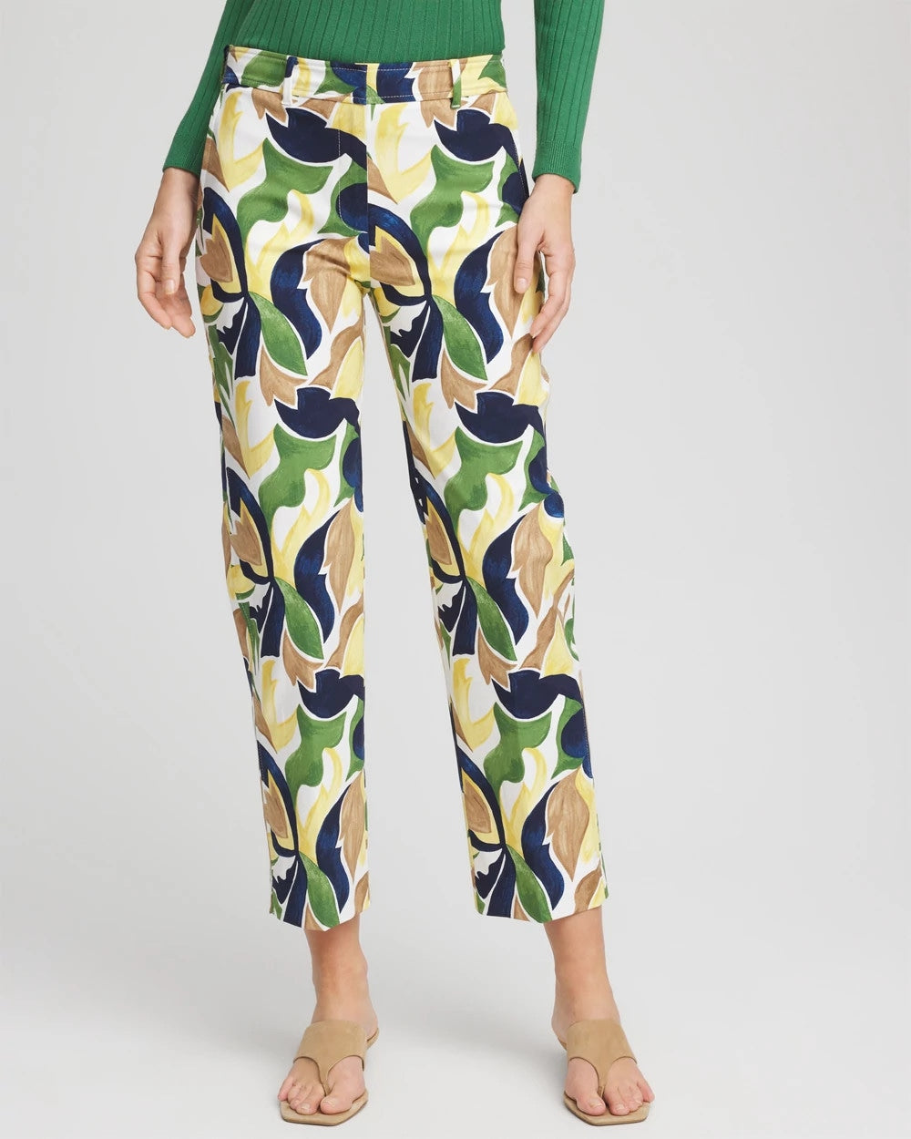 Chico's Emme Straight Mod Cropped Pants