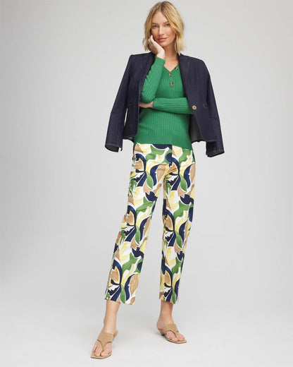 Chico's Emme Straight Mod Cropped Pants