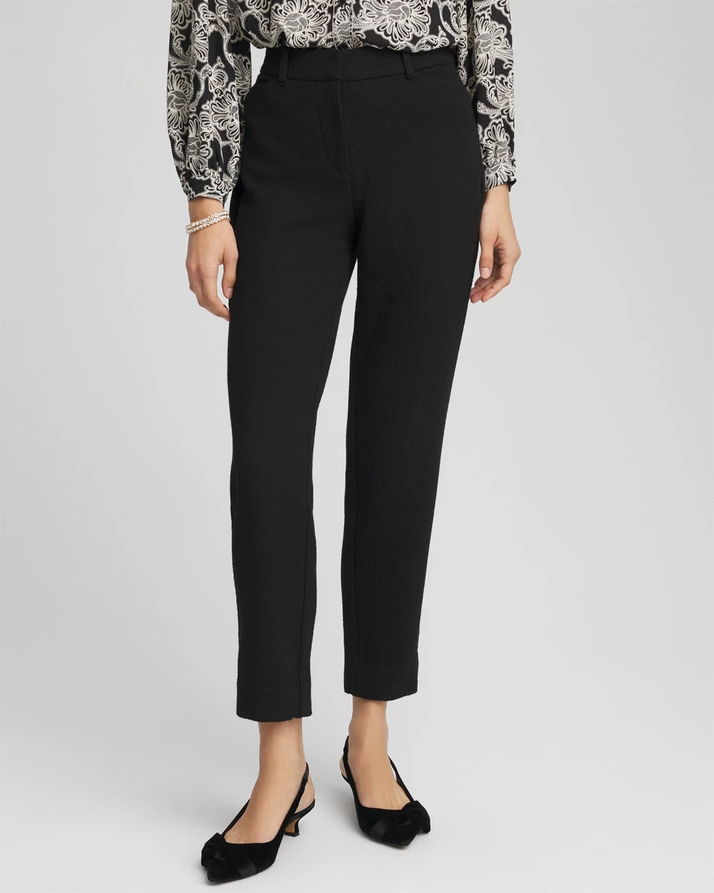 Chico's Matelassé Slim Tapered Ankle Pants