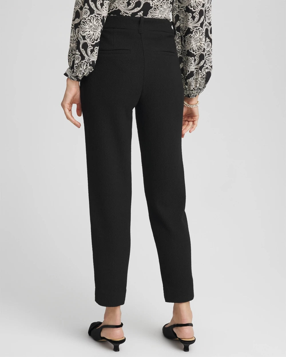 Chico's Matelassé Slim Tapered Ankle Pants