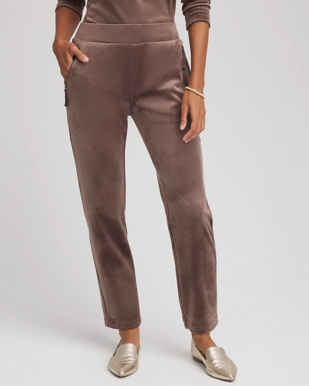 Chico's Zenergy® Velour Tapered Ankle Pants