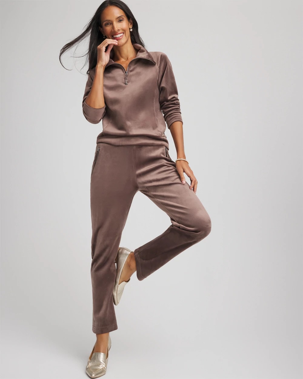 Chico's Zenergy® Velour Tapered Ankle Pants