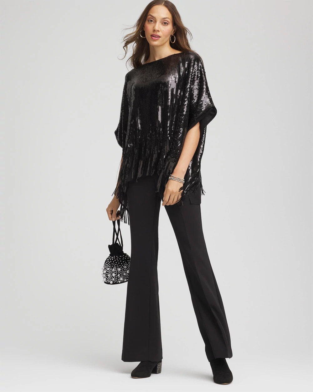 Chico's Crepe Flared Trouser Pants