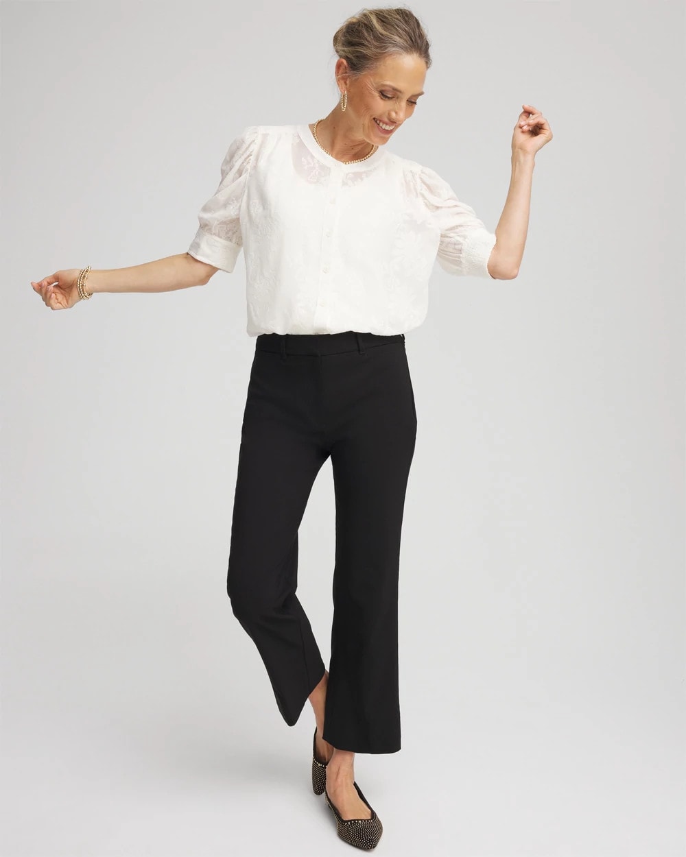 Chico's Emme Cropped Flared Pants