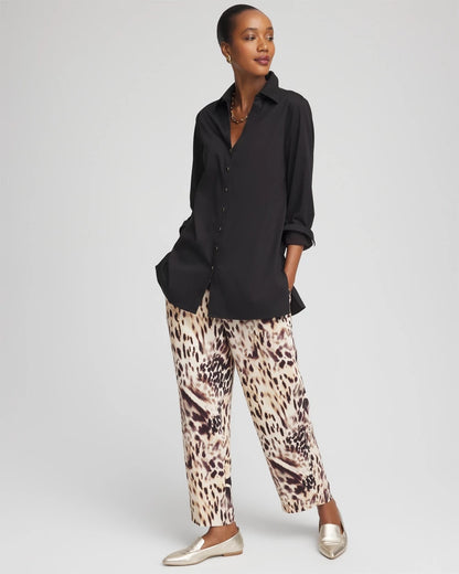 Chico's Bengal Marks Crepe Pull-On Ankle Pants
