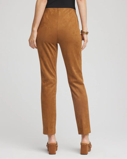 Chico's Faux Suede Juliet Slim Ankle Pants