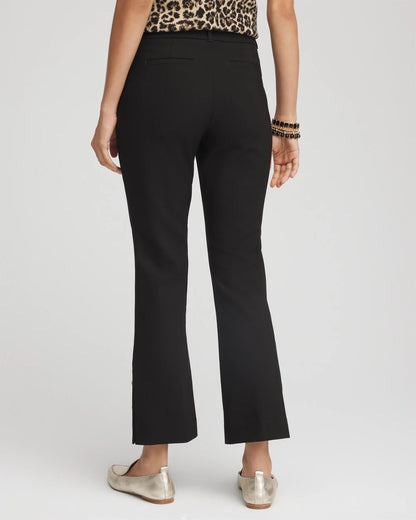 Chico's Bi-Stretch Flared Button-Hem Cropped Pants