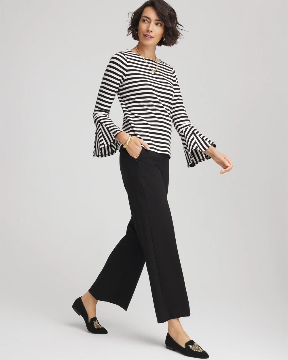 Chico's Juliet Slim Wide-Leg Cropped Pants